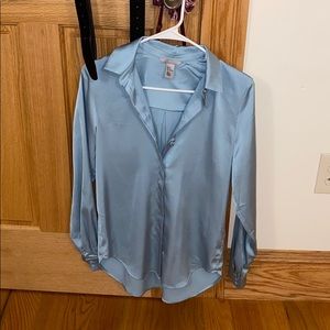 Satin button down blouse